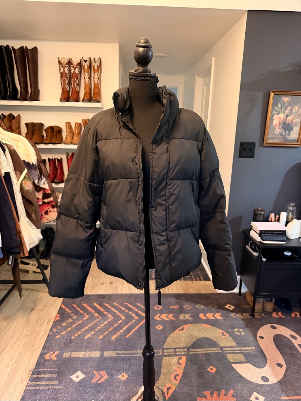 Fabletics Black Lightweight Jacket with Branded Tag